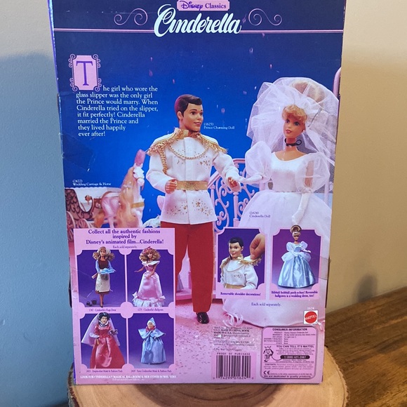 Vintage Mattel Disney Classics Cinderella Barbie Doll 1991 #1624 - Picture 4 of 7